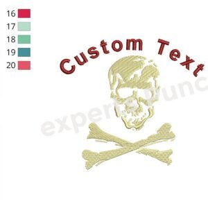 Skull And Crossbones Custom Designs for Machine Embroidery