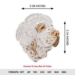 Puppy Dog Embroidery Design, Clumber Spaniel Embroidery Pattern