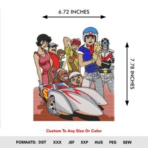 Speed Racer Machine Embroidery Pattern