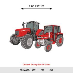 Farm Tractors Machine Embroidery Pattern