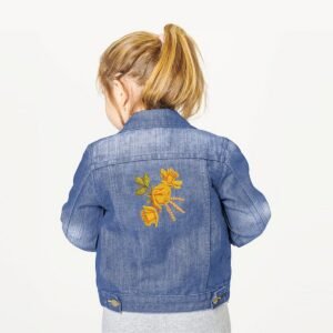 Flower Machine Embroidery Pattern, Yellow Wildflower