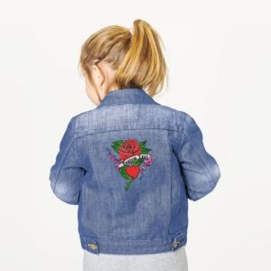 Valentine's Day Embroidered Love Rose Heart Pattern