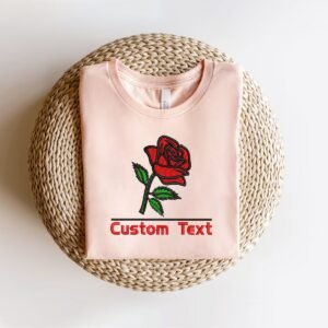 Embroidery Pattern Red Roses for Machine Embroidery