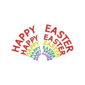 Happy Easter Spring Machine Embroidery Pattern
