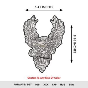 Flying Eagle Machine Embroidery Pattern