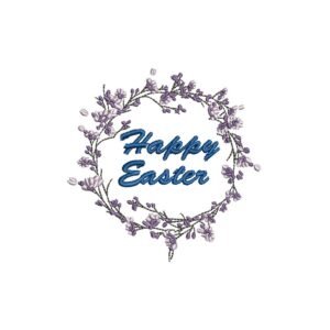 Easter Monogram Floral Machine Embroidery Pattern