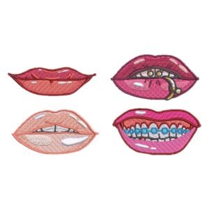 Sexy Lips Machine Embroidery Mouth Pattern