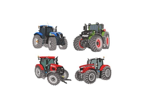Farm Tractor Machine Embroidery Pattern