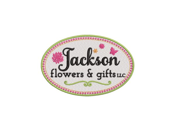 Flower Badge Machine Embroidery Pattern Design