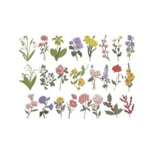 Flowers Pillowcase Machine Embroidery Pattern