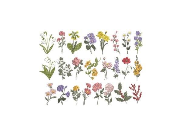 Flowers Pillowcase Machine Embroidery Pattern