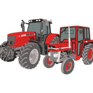 Farm Tractors Machine Embroidery Pattern
