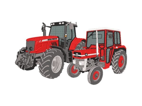 Farm Tractors Machine Embroidery Pattern