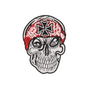 Iron Cross and Skull Embroidery Pattern