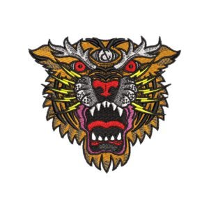 Wild Tiger Face Embroidery Pattern