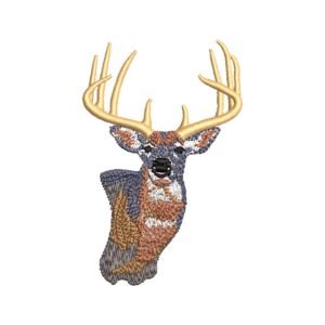 Deer Antler Machine Embroidery Design | Wild Animal Embroidery Pattern