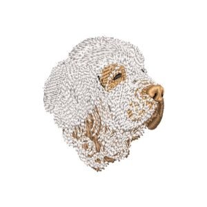 Puppy Dog Embroidery Design, Clumber Spaniel Embroidery Pattern