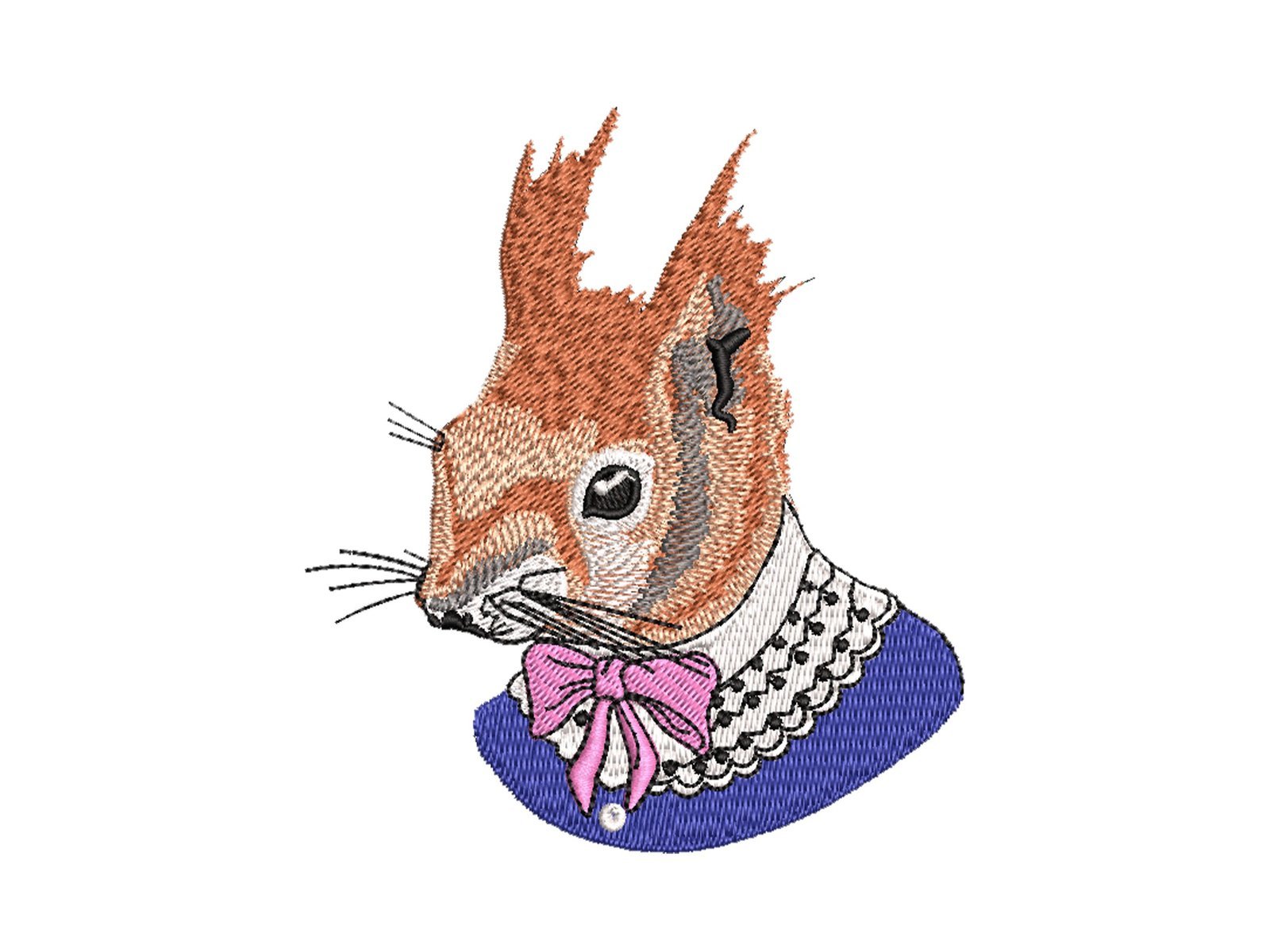 Chipmunk Squirrel Animal Machine Embroidery Pattern