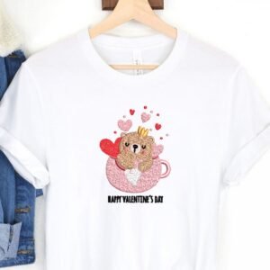 Cute Valentine Bear Machine Embroidery Pattern