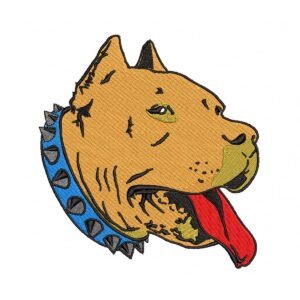 American Pitbull Machine Embroidery Pattern Design