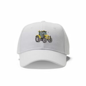 Yellow Farm Tractor Machine Embroidery Design