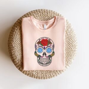 Embroidery Pattern for Skull Day Dead - Mexican Embroidery Design