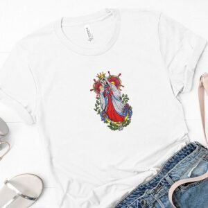 Sugar Skull With Flowers Machine Embroidery Pattern