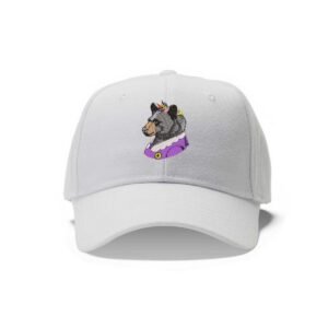 Black Bear Lady Embroidery Pattern Purple Bear