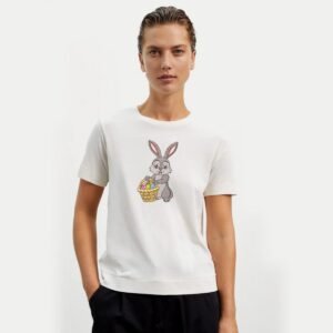 Easter Bunny Egg Basket Machine Embroidery Pattern