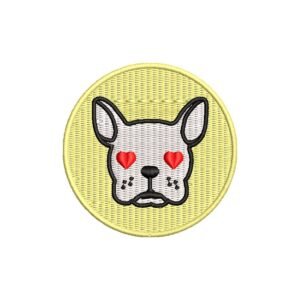 Love Dog Machine Embroidery Pattern For Valentine's Day