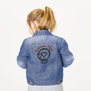 Heart Eyes Skull Embroidery Pattern For Valentine's Day