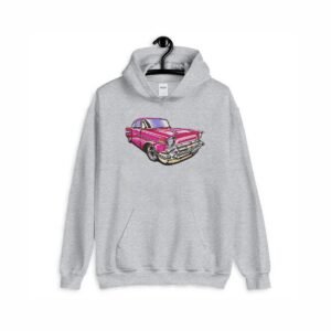 Pink Classic Car Machine Embroidery Pattern