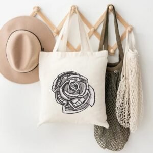 Vintage Rose Flower Machine Embroidery Pattern