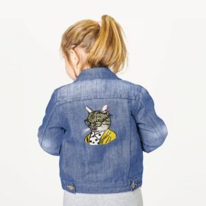 Cute Animal Tabby Cat Embroidery Pattern