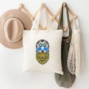 Man's Head Machine Embroidery Pattern - Day of the Dead Bearded Skull