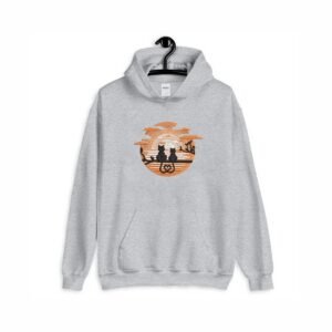 Love Cat Couple Machine Embroidery Sunset Pattern