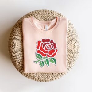 Red Rose Flower Machine Embroidery Pattern