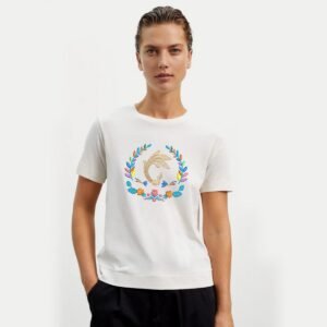 Peacock Monogram Colorful Frame Machine Embroidery Pattern